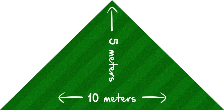 how to measure a triangular lawn